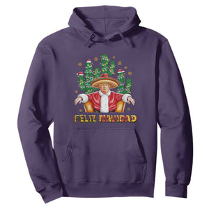 Funny Mexico Xmas Trump Hoodie Feliz Navidad Trump Santa TS09 Purple Print Your Wear