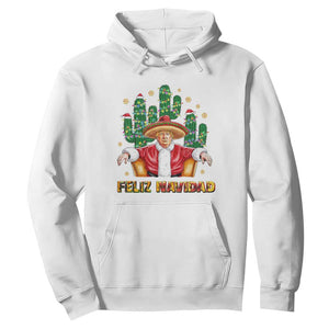 Funny Mexico Xmas Trump Hoodie Feliz Navidad Trump Santa TS09 White Print Your Wear