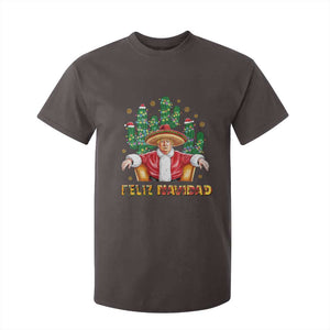 Funny Mexico Xmas Trump T Shirt For Kid Feliz Navidad Trump Santa TS09 Dark Chocolate Print Your Wear