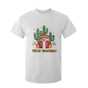 Funny Mexico Xmas Trump T Shirt For Kid Feliz Navidad Trump Santa TS09 White Print Your Wear