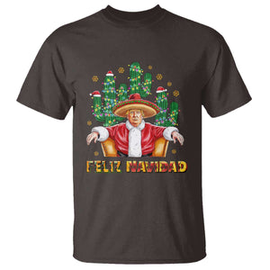 Funny Mexico Xmas Trump T Shirt Feliz Navidad Trump Santa TS09 Dark Chocolate Print Your Wear