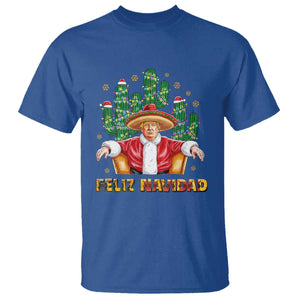 Funny Mexico Xmas Trump T Shirt Feliz Navidad Trump Santa TS09 Royal Blue Print Your Wear