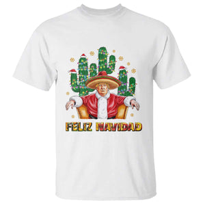 Funny Mexico Xmas Trump T Shirt Feliz Navidad Trump Santa TS09 White Print Your Wear