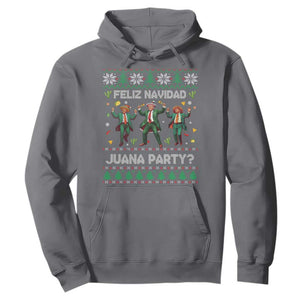 Funny Mexico Xmas Trump Hoodie Feliz Navidad Juana Party Trump Dancing TS09 Charcoal Print Your Wear
