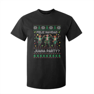 Funny Mexico Xmas Trump T Shirt For Kid Feliz Navidad Juana Party Trump Dancing TS09 Black Print Your Wear