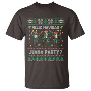 Funny Mexico Xmas Trump T Shirt Feliz Navidad Juana Party Trump Dancing TS09 Dark Chocolate Print Your Wear