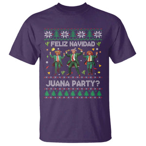 Funny Mexico Xmas Trump T Shirt Feliz Navidad Juana Party Trump Dancing TS09 Purple Print Your Wear
