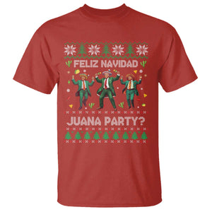 Funny Mexico Xmas Trump T Shirt Feliz Navidad Juana Party Trump Dancing TS09 Red Print Your Wear