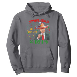 Funny Mexico Xmas Trump Hoodie Arriba Abajo Al Centro Pa Dentro Trump Drinking Tequila TS09 Charcoal Print Your Wear