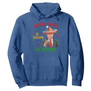 Funny Mexico Xmas Trump Hoodie Arriba Abajo Al Centro Pa Dentro Trump Drinking Tequila TS09 Royal Blue Print Your Wear