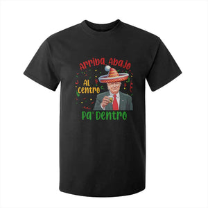 Funny Mexico Xmas Trump T Shirt For Kid Arriba Abajo Al Centro Pa Dentro Trump Drinking Tequila TS09 Black Print Your Wear