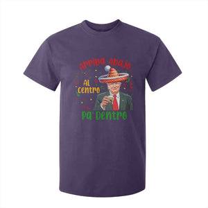 Funny Mexico Xmas Trump T Shirt For Kid Arriba Abajo Al Centro Pa Dentro Trump Drinking Tequila TS09 Purple Print Your Wear