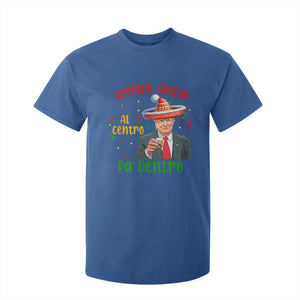 Funny Mexico Xmas Trump T Shirt For Kid Arriba Abajo Al Centro Pa Dentro Trump Drinking Tequila TS09 Royal Blue Print Your Wear