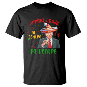 Funny Mexico Xmas Trump T Shirt Arriba Abajo Al Centro Pa Dentro Trump Drinking Tequila TS09 Black Print Your Wear