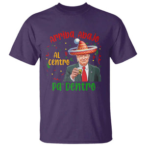 Funny Mexico Xmas Trump T Shirt Arriba Abajo Al Centro Pa Dentro Trump Drinking Tequila TS09 Purple Print Your Wear