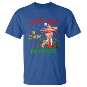 Funny Mexico Xmas Trump T Shirt Arriba Abajo Al Centro Pa Dentro Trump Drinking Tequila TS09 Royal Blue Print Your Wear