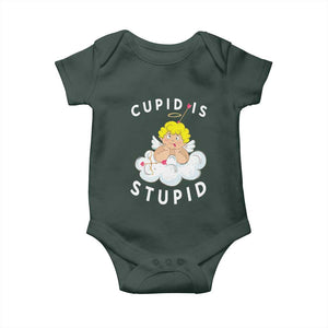 Cupid Is Stupid Funny Anti Valentine's Day Baby Onesie TS09 Print Your Wear