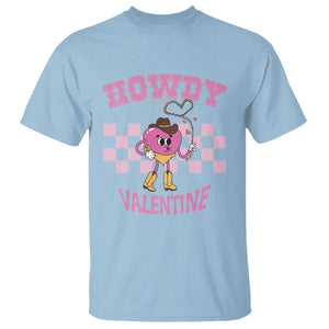 Valentine's Day T Shirt Howdy Valentine Heart Retro Groovy TS09 Light Blue Print Your Wear