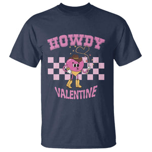Valentine's Day T Shirt Howdy Valentine Heart Retro Groovy TS09 Navy Print Your Wear