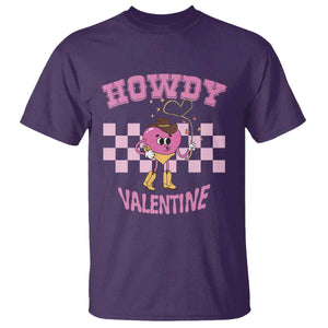 Valentine's Day T Shirt Howdy Valentine Heart Retro Groovy TS09 Purple Print Your Wear