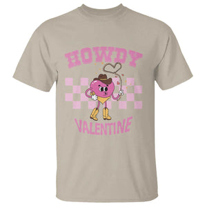 Valentine's Day T Shirt Howdy Valentine Heart Retro Groovy TS09 Sand Print Your Wear