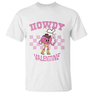 Valentine's Day T Shirt Howdy Valentine Heart Retro Groovy TS09 White Print Your Wear