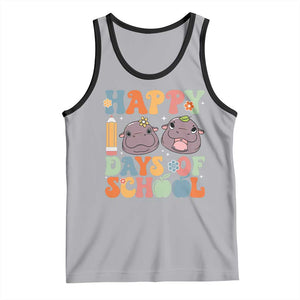 Happy 100 Days Of School Cute Moo Deng Tank Top TS09 Athletic Heather Black Print Your Wear