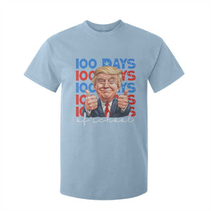 Funny 100 Days Of School Trump T Shirt For Kid TS09 Light Blue Print Your Wear
