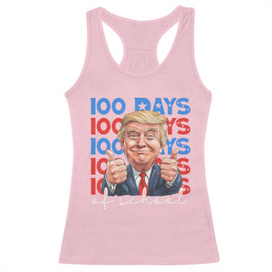 Funny 100 Days Of School Trump Racerback Tank Top TS09 Light Pink Print Your Wear