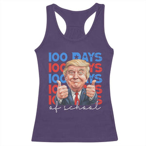 Funny 100 Days Of School Trump Racerback Tank Top TS09 Purple Print Your Wear