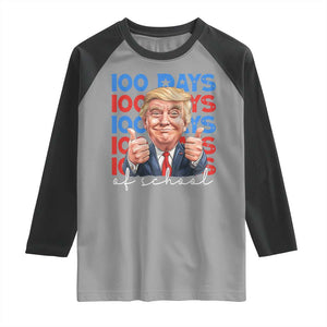 Funny 100 Days Of School Trump Raglan Shirt TS09 Sport Gray Black Print Your Wear