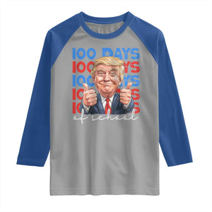 Funny 100 Days Of School Trump Raglan Shirt TS09 Sport Gray Royal Print Your Wear