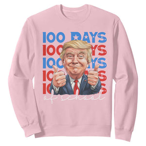 Funny 100 Days Of School Trump Sweatshirt TS09 Light Pink Print Your Wear