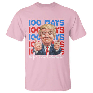Funny 100 Days Of School Trump T Shirt TS09 Light Pink Print Your Wear