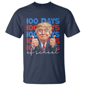 Funny 100 Days Of School Trump T Shirt TS09 Navy Print Your Wear