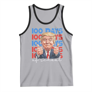 Funny 100 Days Of School Trump Tank Top TS09 Athletic Heather Black Print Your Wear