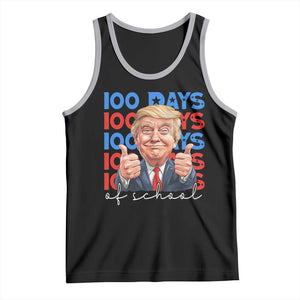 Funny 100 Days Of School Trump Tank Top TS09 Black Athletic Heather Print Your Wear