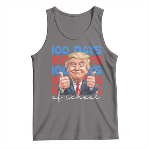 Funny 100 Days Of School Trump Tank Top TS09 Deep Heather Print Your Wear