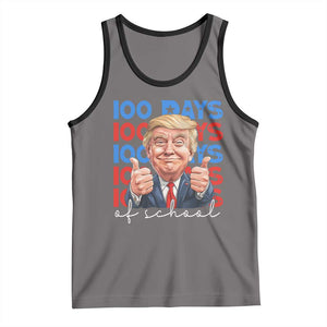 Funny 100 Days Of School Trump Tank Top TS09 Deep Heather Black Print Your Wear