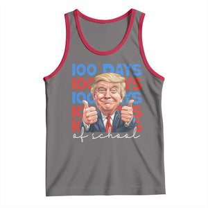 Funny 100 Days Of School Trump Tank Top TS09 Deep Heather Red Print Your Wear