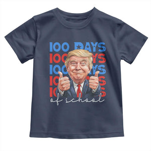 Funny 100 Days Of School Trump Toddler T Shirt TS09 Navy Print Your Wear
