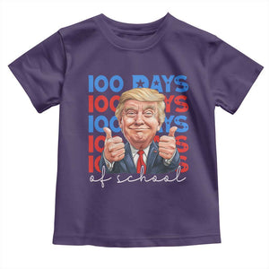Funny 100 Days Of School Trump Toddler T Shirt TS09 Purple Print Your Wear