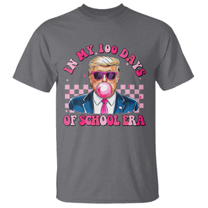 In My 100 Days Of School Era Trump T Shirt Pink Trump Bubble Gum TS09 Charcoal Print Your Wear