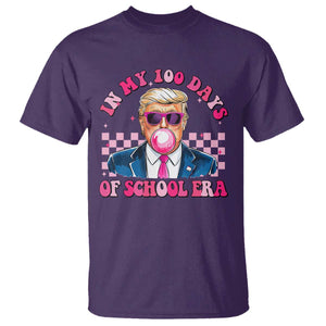 In My 100 Days Of School Era Trump T Shirt Pink Trump Bubble Gum TS09 Purple Print Your Wear