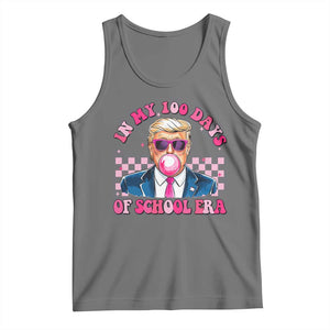 In My 100 Days Of School Era Trump Tank Top Pink Trump Bubble Gum TS09 Black Heather Print Your Wear