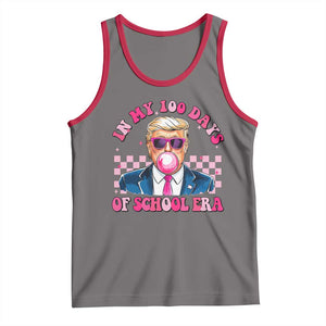 In My 100 Days Of School Era Trump Tank Top Pink Trump Bubble Gum TS09 Deep Heather Red Print Your Wear