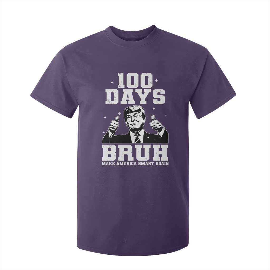 100th Day Of School Funny Trump T Shirt For Kid 100 Days Bruh TS09 Purple Print Your Wear