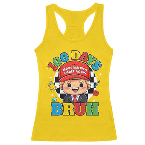 Funny 100 Days Of School Trump Racerback Tank Top Make America Smart Again TS09 Daisy Print Your Wear