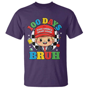 Funny 100 Days Of School Trump T Shirt Make America Smart Again TS09 Purple Print Your Wear