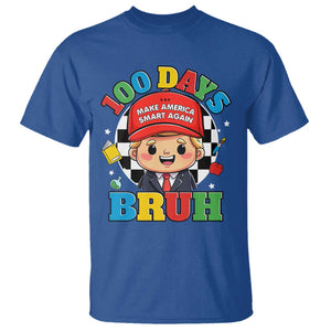 Funny 100 Days Of School Trump T Shirt Make America Smart Again TS09 Royal Blue Print Your Wear